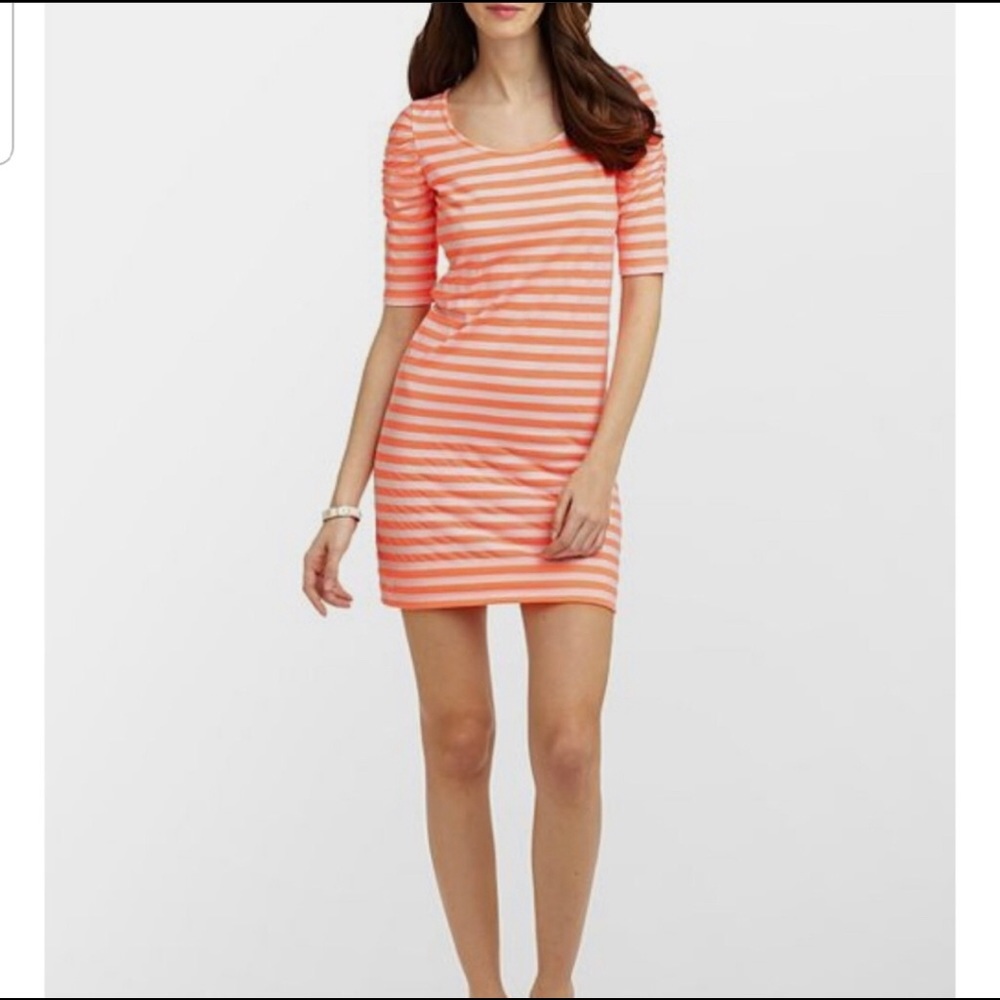 Lilly Pulitzer Kaley neon orange striped dress, S.